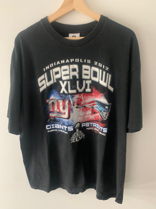 NFL 2012 Superbowl Giants vs Patriots T-Shirt